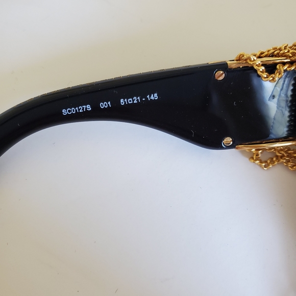 Stella McCartney Rectangular Sunglasses with Hanging Chain Detail $745 - Picture 7 of 15